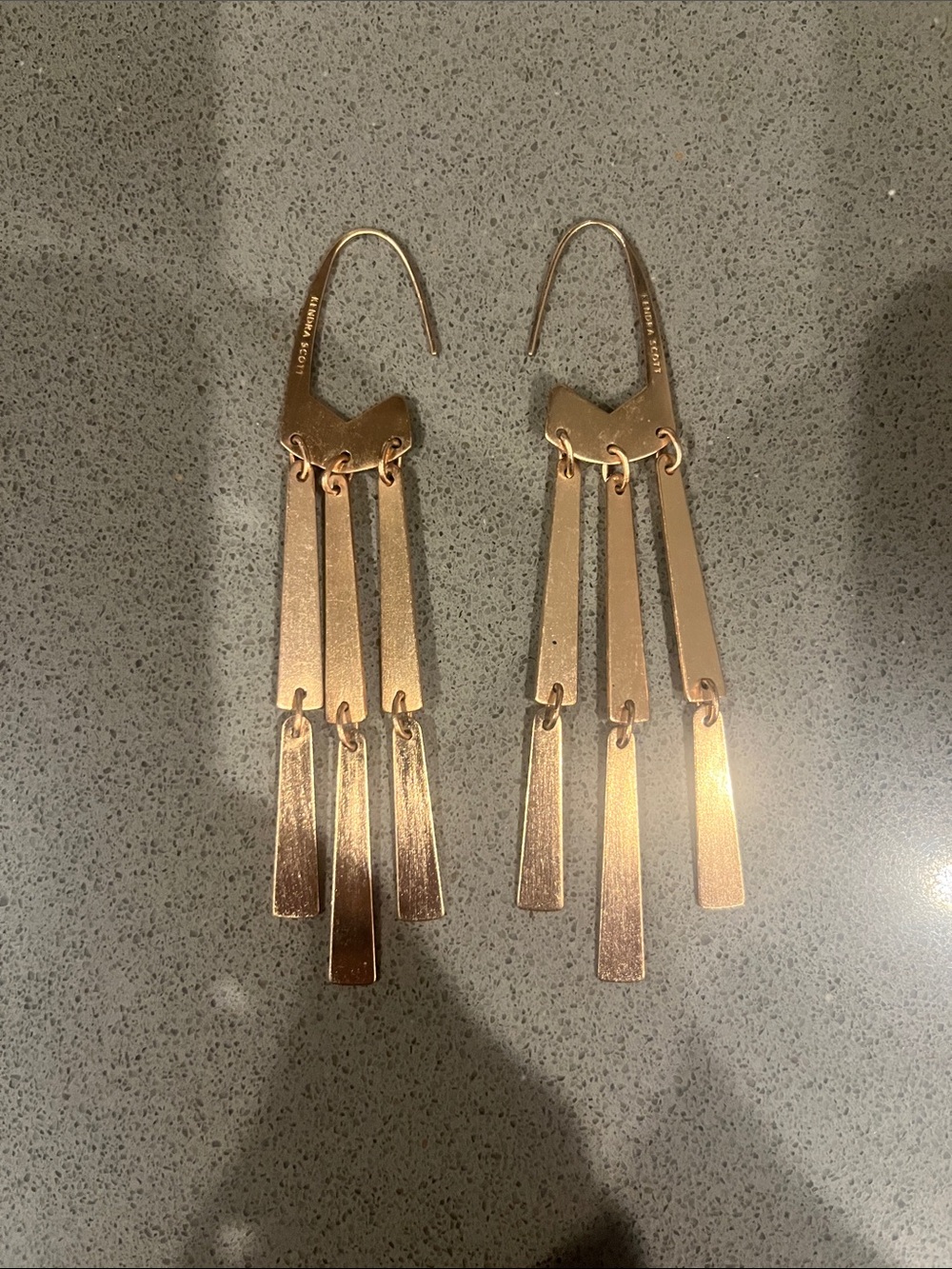 Kendra Scott Rose Gold Multi-Bar Dangle Earrings